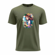 Anime Floral Girl Aesthetic Tee - Image 7