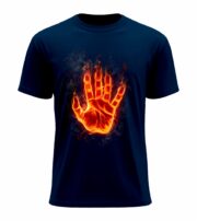Flaming Hand T-Shirt - Image 4