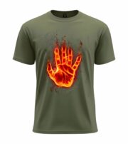 Flaming Hand T-Shirt - Image 10