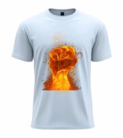 Flaming Fist Power T-Shirt - Image 2