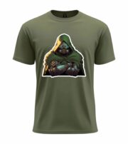 Cyber Phantom Hooded Warrior  T-Shirt - Image 10