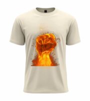 Flaming Fist Power T-Shirt - Image 6