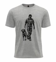 Man & Dog Silhouette  T-Shirt - Image 7