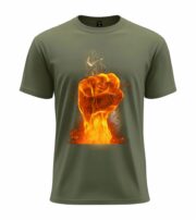 Flaming Fist Power T-Shirt - Image 10