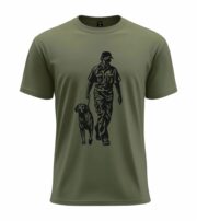 Man & Dog Silhouette  T-Shirt - Image 3