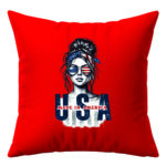 USA Made in America Patriotic Cushion