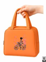 Floral Cycling Girl Lunch Bag - Image 10