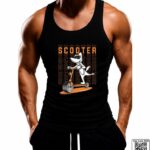 Men's Scooter Rider Cartoon Printed Vest