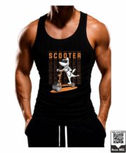 Men's Scooter Rider Cartoon Printed Vest