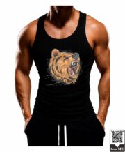 Men's Roaring Bear Graphic Printed Vest - Image 11