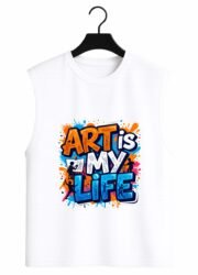 Art Is My Life Graphic Sleeveless Tank Top - Image 11