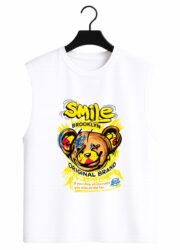 Smile Brooklyn Bear Graphic Sleeveless Tank Top - Image 2