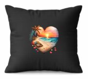 Sunset Beach Heart Cushion - Image 2