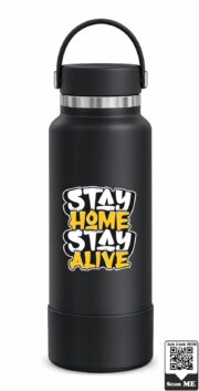 Stay Home Stay Alive Insulated Stainless Steel Bottle - Image 11