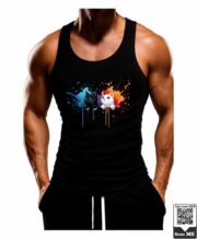 Men's Cute Cat Duo Printed Vest - Image 11