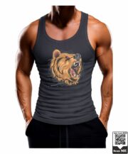 Men's Roaring Bear Graphic Printed Vest - Image 3