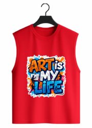 Art Is My Life Graphic Sleeveless Tank Top - Image 3