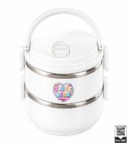 Insulated Stainless Steel 2-Tier Lunch Box with Handle - Image 8