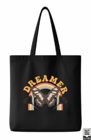 Dreamer Butterfly Vintage Tote Bag - Image 2