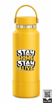 Stay Home Stay Alive Insulated Stainless Steel Bottle - Image 3