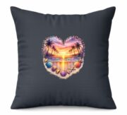 Tropical Sunset Heart Cushion - Image 11