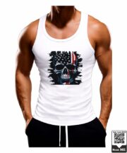 Men's Patriotic Skull Graphic Printed Vest - Image 2