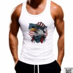 Men's Patriotic Eagle Graphic Printed Vest