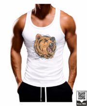 Men's Roaring Bear Graphic Printed Vest - Image 2