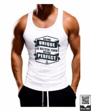 Men's Being Unique Typography Printed Vest - Image 2