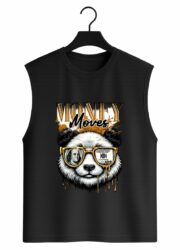 Money Moves Panda Graphic Sleeveless Tank Top - Image 2