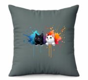 Color Splash Cat Duo Cushion - Image 12