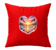 Tropical Sunset Heart Cushion - Image 13