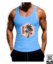 Men's Tropical Palm Graphic Printed Vest - Image 10