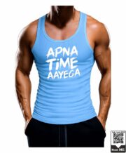 Men's Apna Time Aayega Typography Printed Vest - Image 9