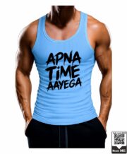 Men's Apna Time Aayega Brush Typography Printed Vest - Image 10