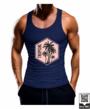 Men's Tropical Palm Graphic Printed Vest - Image 9