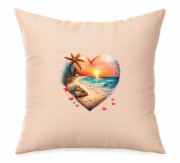 Sunset Beach Heart Cushion - Image 4