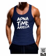 Men's Apna Time Aayega Typography Printed Vest - Image 8