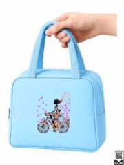Floral Cycling Girl Lunch Bag - Image 8