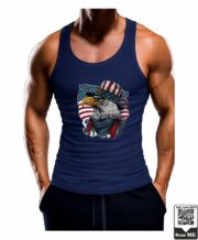 Men's Patriotic Eagle Graphic Printed Vest - Image 8