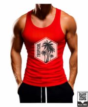 Men's Tropical Palm Graphic Printed Vest - Image 8