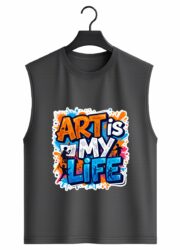 Art Is My Life Graphic Sleeveless Tank Top - Image 9