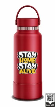 Stay Home Stay Alive Insulated Stainless Steel Bottle