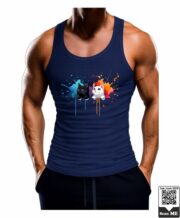 Men's Cute Cat Duo Printed Vest - Image 8