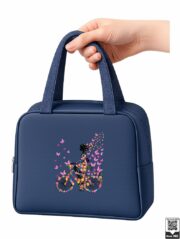 Floral Cycling Girl Lunch Bag - Image 7
