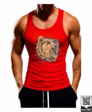 Men's Roaring Bear Graphic Printed Vest - Image 7