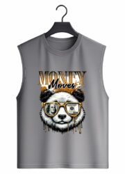 Money Moves Panda Graphic Sleeveless Tank Top - Image 7