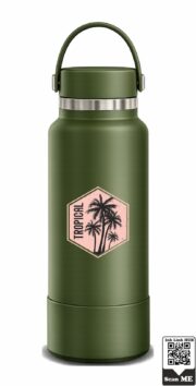 Tropical Palm Insulated Stainless Steel Bottle - Image 7