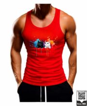 Men's Cute Cat Duo Printed Vest - Image 7