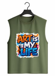 Art Is My Life Graphic Sleeveless Tank Top - Image 7